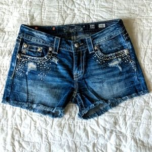 Embellished Denim shorts, Miss Me, Size 28